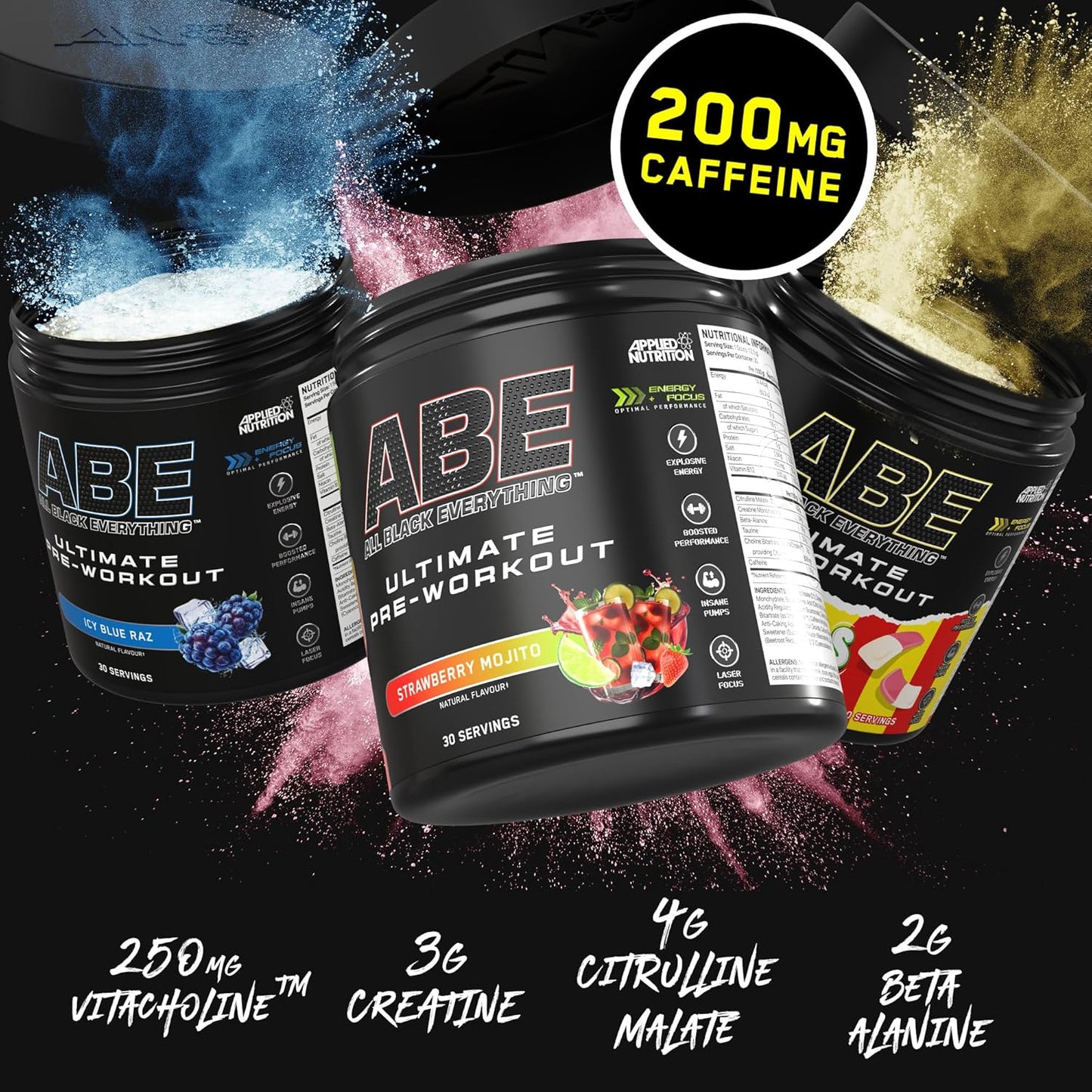 200mg Caffeine from ABE Pre Workout