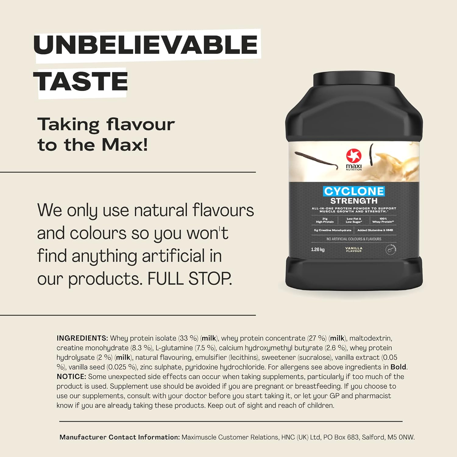 Great tasting all-in-one protein: Maximuscle Cyclone
