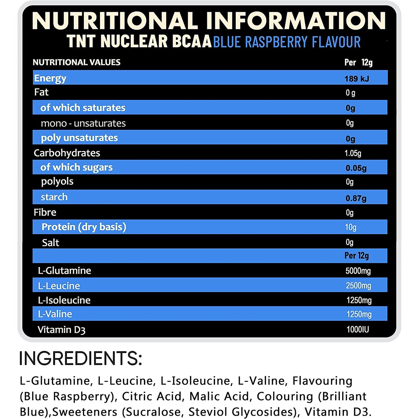 TNT Nuclear BCAA Nutrition