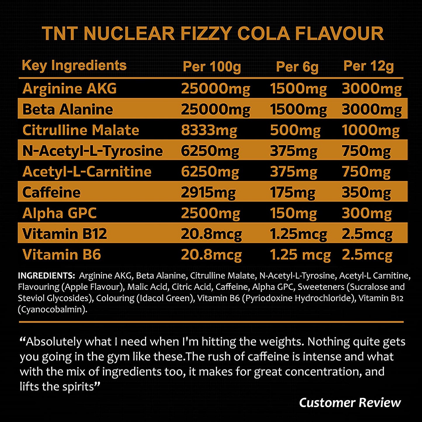 TNT Nuclear Pre Workout