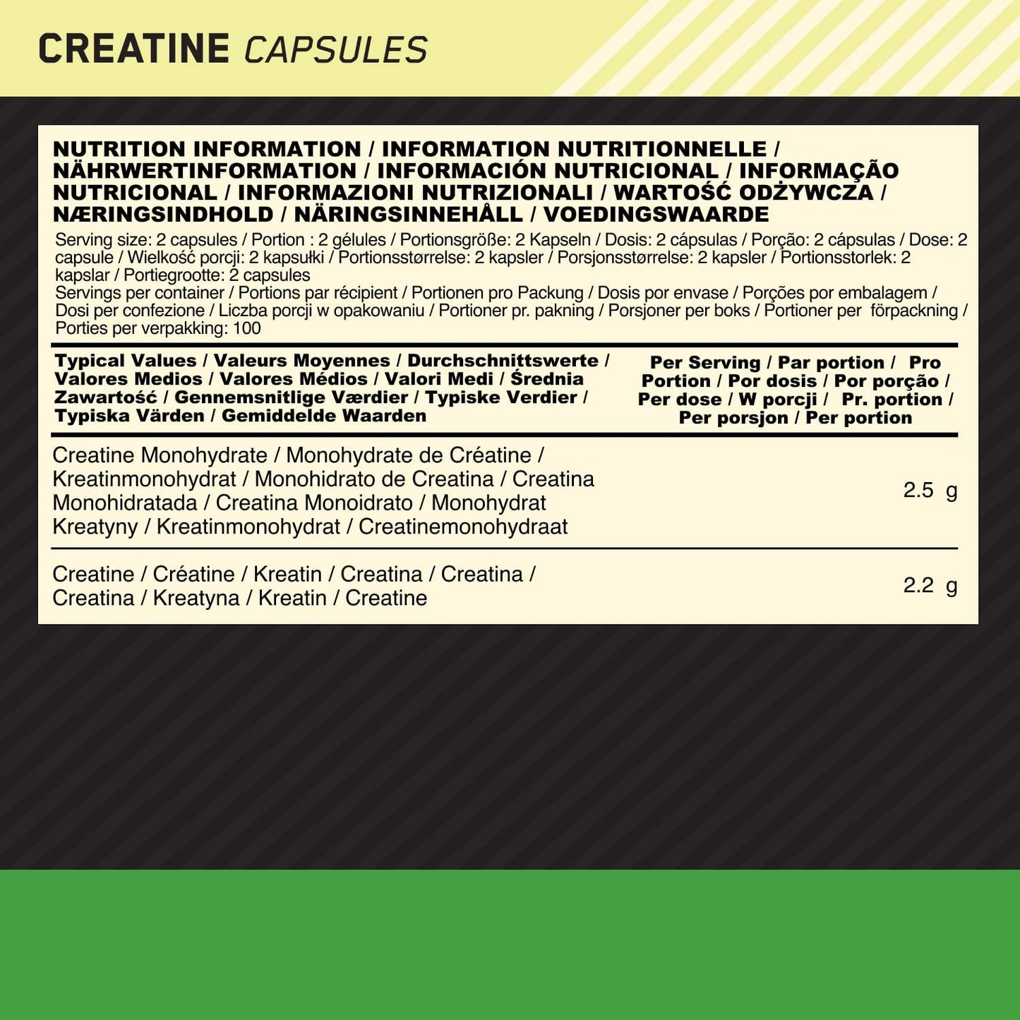 Creapure® Creatine Capsules - 200x 1125mg