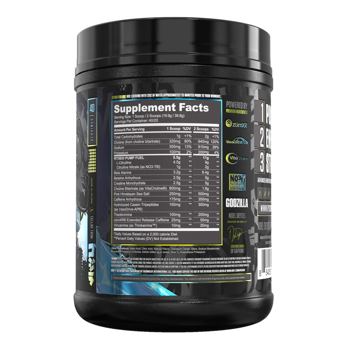 Godzilla Pre Workout (Ryse Supplements) - Nutrition