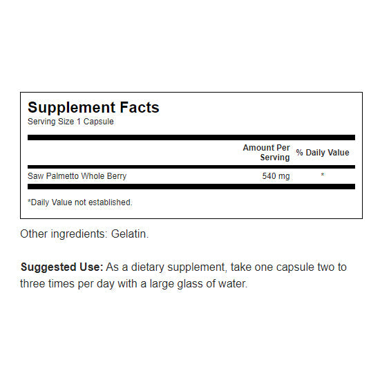 Saw Palmetto Supplement