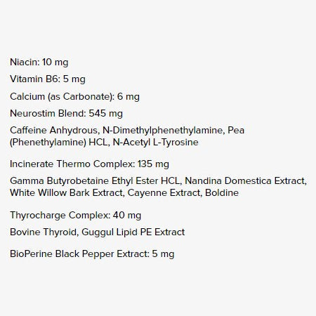 Shredabull Fat Burner - Label