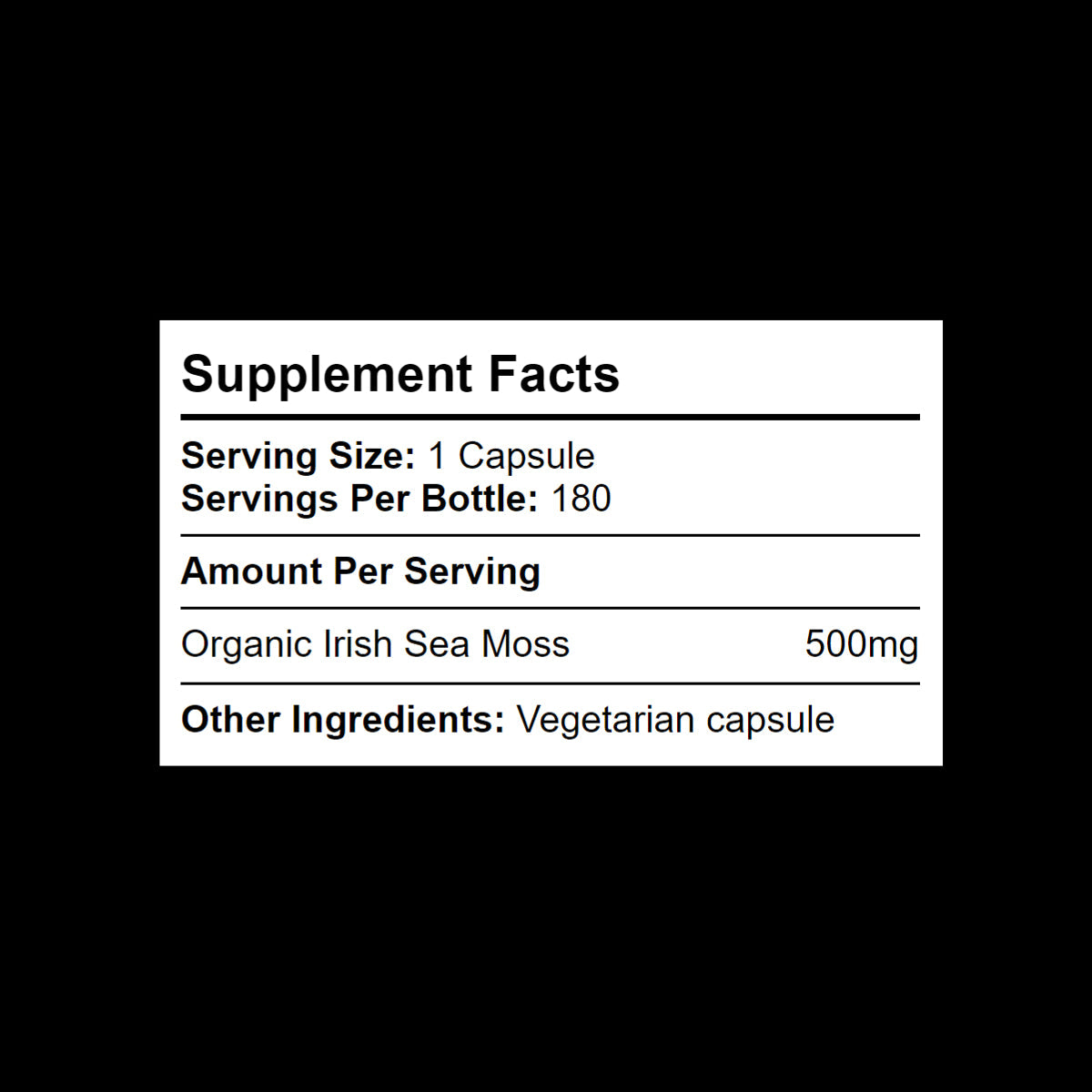 Sea Moss Capsules 500mg