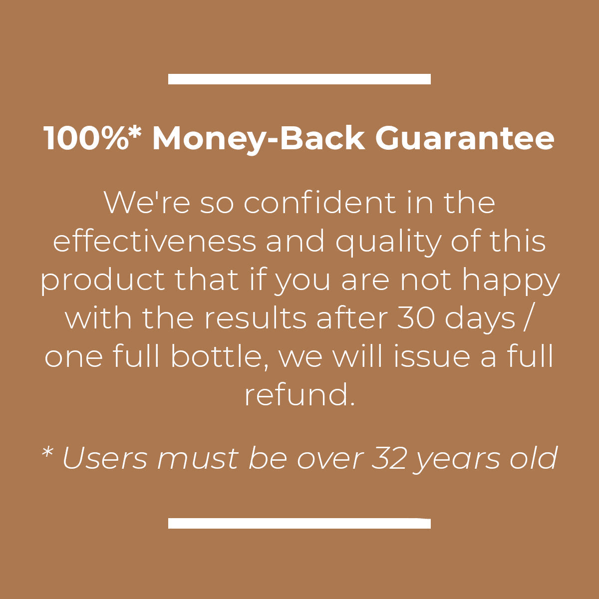 Tongkat Ali & Fadogia Agrestis money-back guarantee