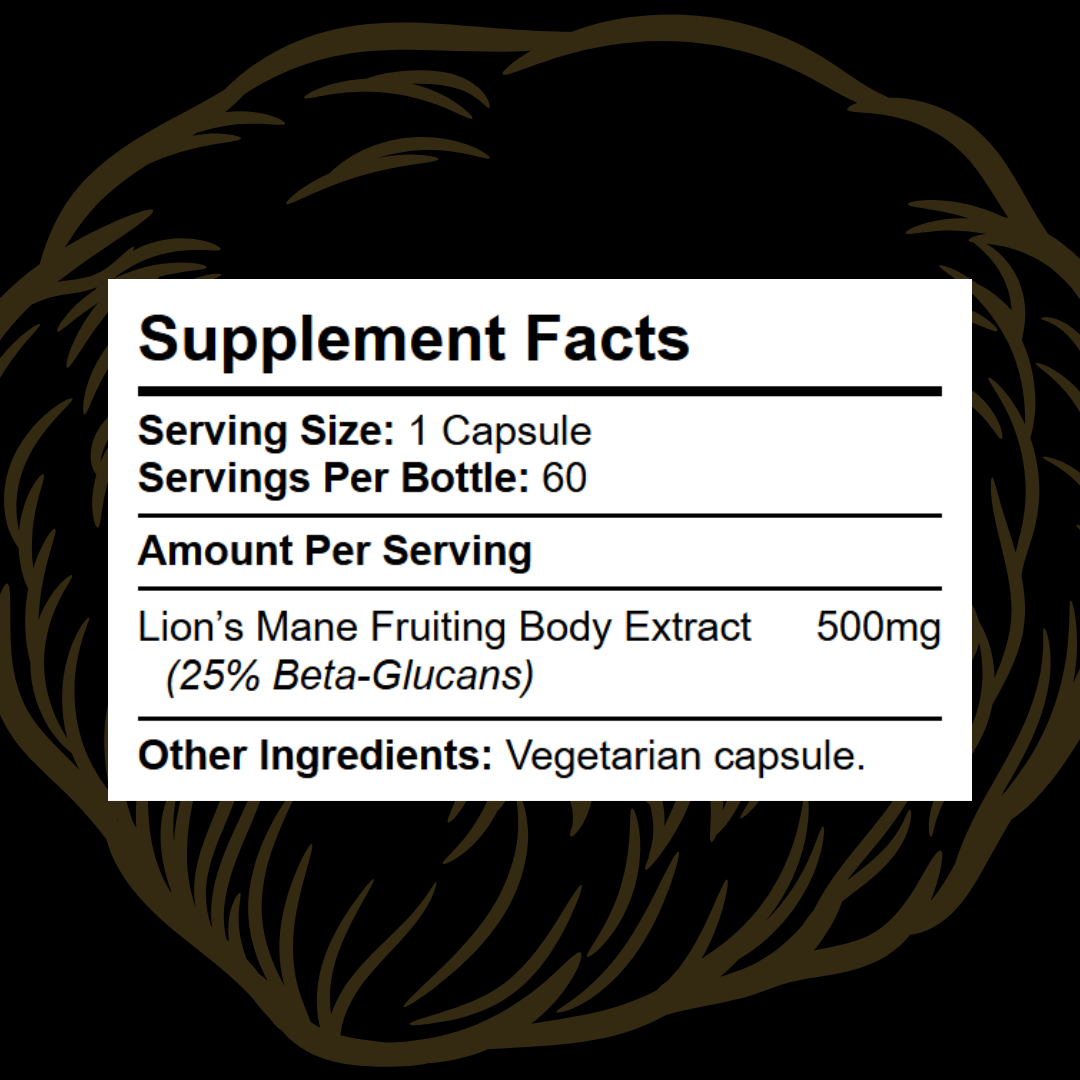 Lions Mane (25% Beta-Glucans)